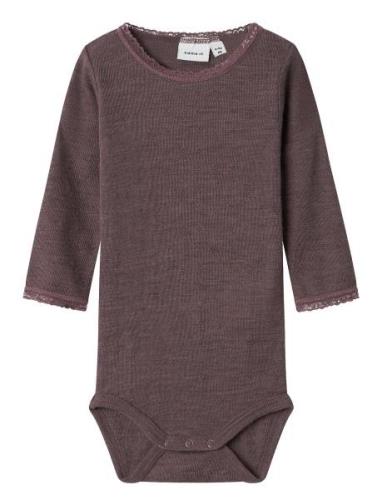 Nbfwang Wool Needle Ls Body Solid Noos Bodies Long-sleeved Purple Name...