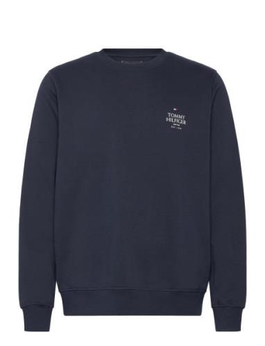 Hilfiger Stack Sweatshirt Tops Sweatshirts & Hoodies Sweatshirts Navy ...