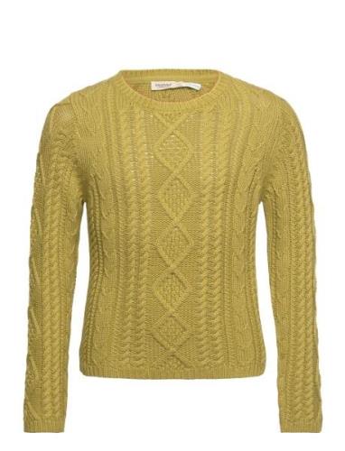 Tano Tops Knitwear Pullovers Yellow MarMar Copenhagen