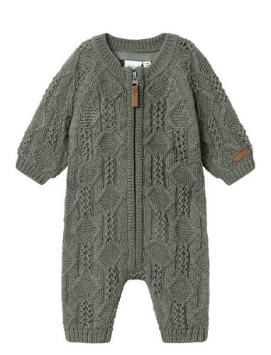 Nbmwrilla Wool Ls Knit Suit Langærmet Body Green Name It