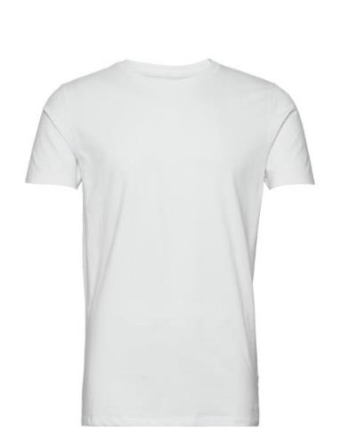 Mens Stretch Crew Neck Tee S/S Tops T-Kortærmet Skjorte White Lindberg...