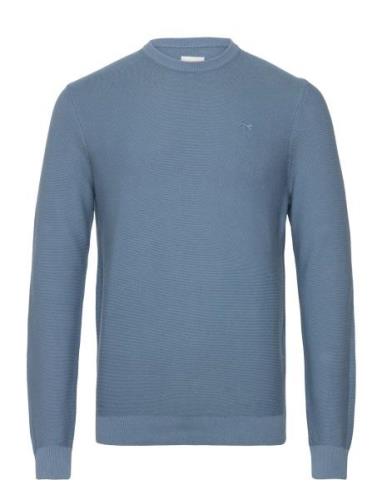 Style Elliot Tops Knitwear Round Necks Blue MUSTANG