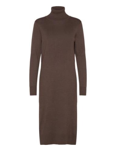 Milasz Roll Neck Long Dress Knælang Kjole Brown Saint Tropez