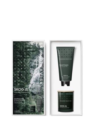 Skog Scented Candle & Hand Cream Set Sæt Bath & Body Green Skandinavis...