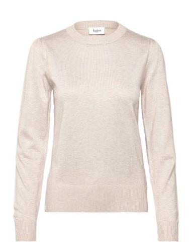 Milasz Pullover Tops Knitwear Jumpers Beige Saint Tropez