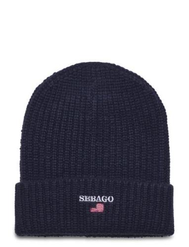 Draft Ribbed Beanie Accessories Headwear Beanies Navy Sebago