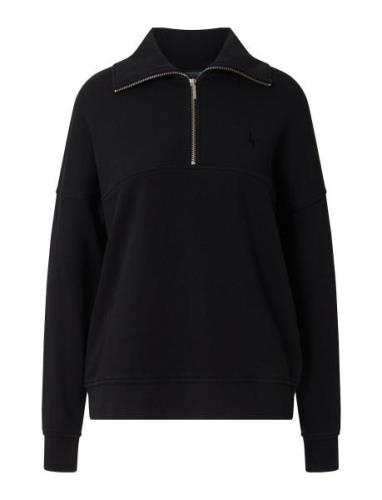 Sadie Half-Zip Sweatshirt Tops Sweatshirts & Hoodies Sweatshirts Black...