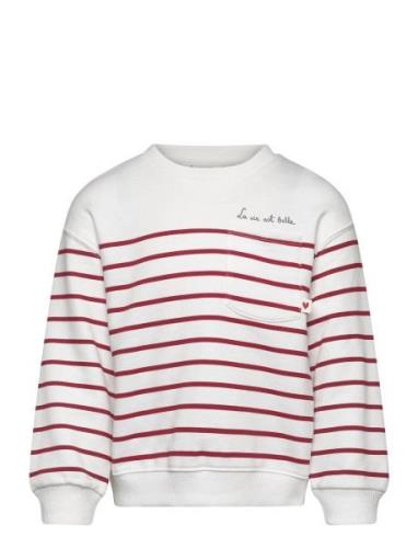 Striped Cotton-Blend Sweatshirt Tops Sweatshirts & Hoodies Sweatshirts...