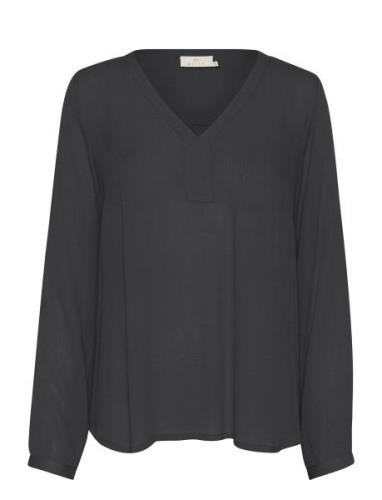 Amber Blouse Ls Tops Blouses Long-sleeved Black Kaffe