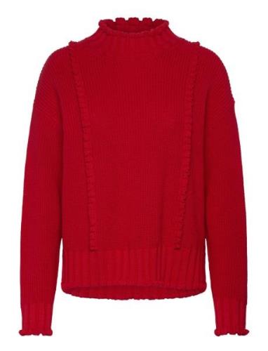 Elyssapw Pu Tops Knitwear Jumpers Red Part Two