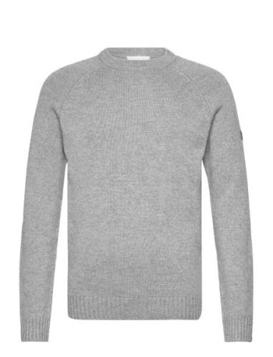 Bs Caspian Regular Fit Knitwear Tops Knitwear Round Necks Grey Bruun &...