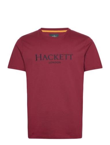 Heritage Classic Tee Tops T-Kortærmet Skjorte Burgundy Hackett London