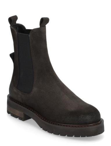 Katelyn Suede Shoes Chelsea Boots Black Pavement