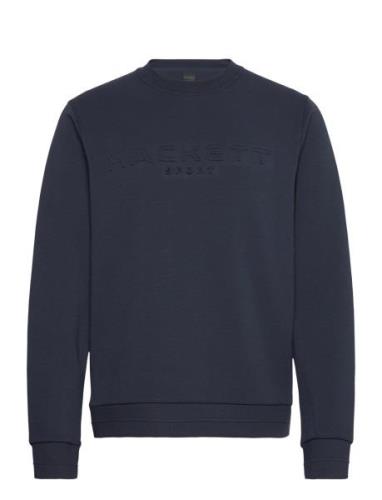 Hs Embossed Crew Tops Sweatshirts & Hoodies Sweatshirts Navy Hackett L...