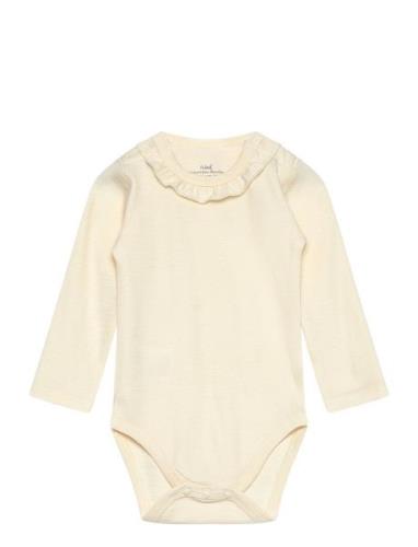 Hcbarbara - Bodysuit Bodies Long-sleeved Cream Hust & Claire