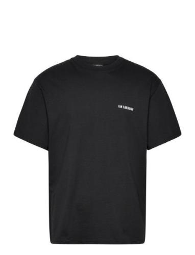 Boxy Tee S/S Artwork Tops T-Kortærmet Skjorte Black HAN Kjøbenhavn