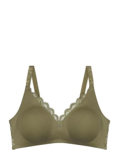 Amourette N01 Lingerie Bras & Tops Soft Bras Non Wired Bras Khaki Gree...