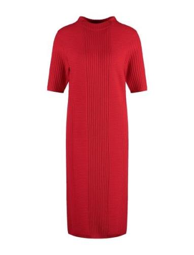 Dress Knit Knælang Kjole Red Gerry Weber