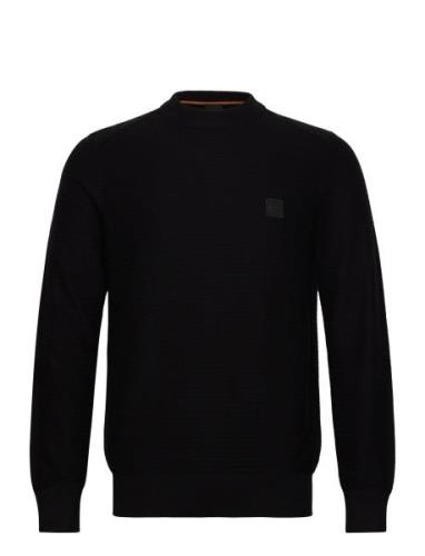 Anion_S Tops Knitwear Round Necks Black BOSS