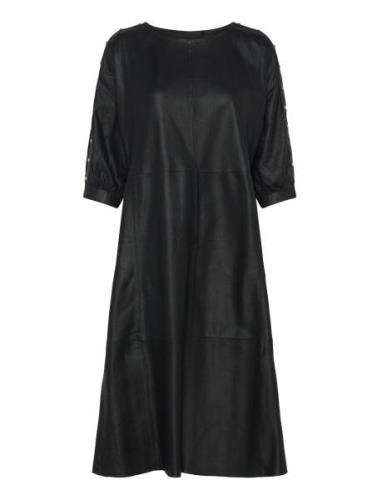 Pennydep Dress Knælang Kjole Black DEPECHE