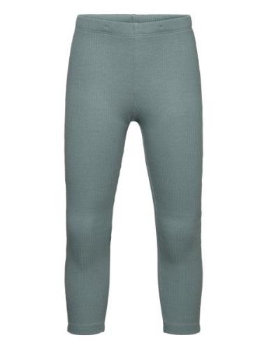 Leggings Rib Solid Bottoms Leggings Green Lindex