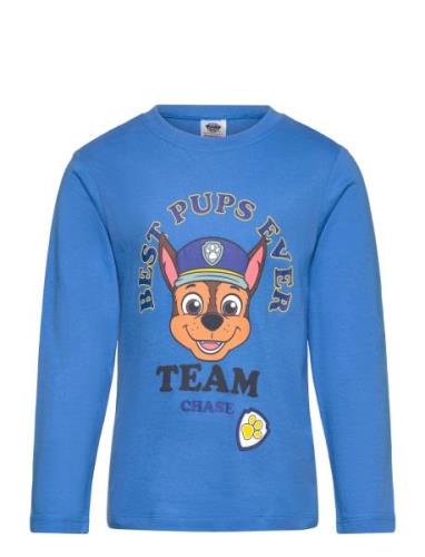 Tshirt Tops T-shirts Long-sleeved T-Skjorte Blue Paw Patrol