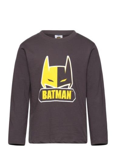 Tshirt Tops T-shirts Long-sleeved T-Skjorte Grey Batman