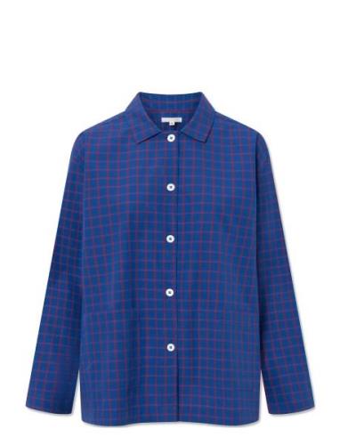 Malou Shirt - Poplin Tops Shirts Long-sleeved Blue STUDIO FEDER