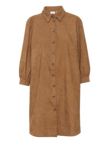 Kaeve Corduroy Dress Kort Kjole Brown Kaffe