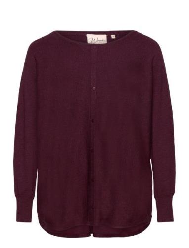 Wa-Samanda 1 Tops Knitwear Jumpers Burgundy Wasabiconcept