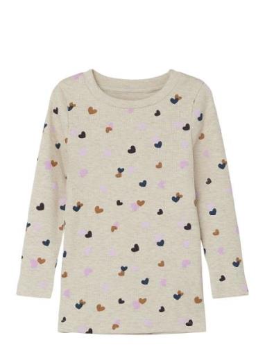 Nmflucky Xsl Ls Top Noos Tops T-shirts Long-sleeved T-Skjorte Multi/pa...