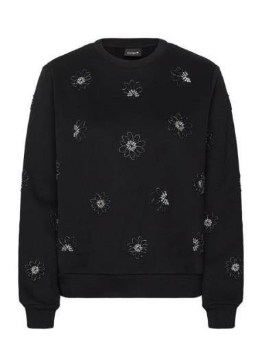 Sw Joya Tops Sweatshirts & Hoodies Sweatshirts Black Desigual