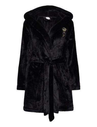 Hooded Robe Morgenkåbe Black Juicy Couture