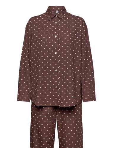 Amor Pyjamas Set Pyjamas Nattøj Brown Becksöndergaard