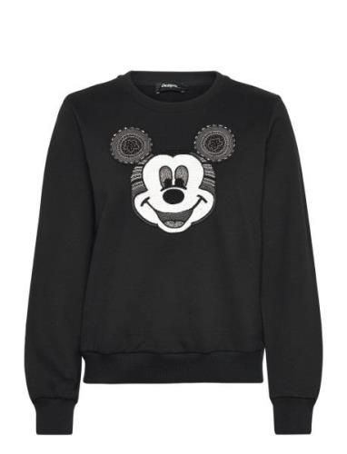 Sw Mickey Yeah! Tops Sweatshirts & Hoodies Sweatshirts Black Desigual