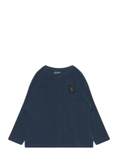 Gletscher Tops T-shirts Long-sleeved T-Skjorte Navy TUMBLE 'N DRY