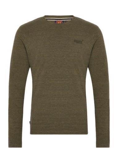 Essential Logo Long Sleeve Top Tops T-Langærmet Skjorte Green Superdry