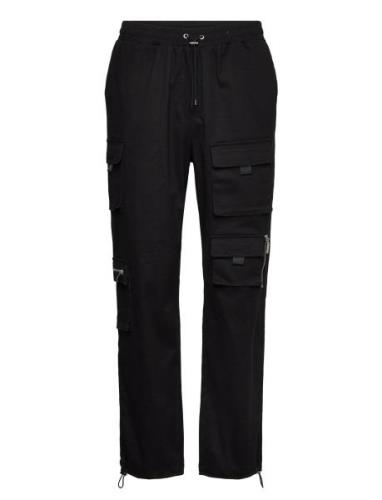 Essential Cargo Zip Up Details Bottoms Trousers Cargo Pants Black SIXT...