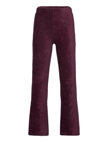 Leggings Flare Cord Tricot Bottoms Leggings Burgundy Lindex