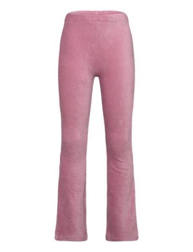 Leggings Flare Cord Tricot Bottoms Leggings Pink Lindex