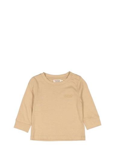 Ted B. Ls Tops T-shirts Long-sleeved T-Skjorte Beige MarMar Copenhagen