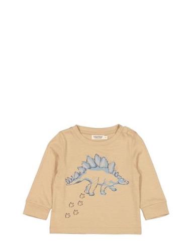 Ted B. Ls Tops T-shirts Long-sleeved T-Skjorte Beige MarMar Copenhagen