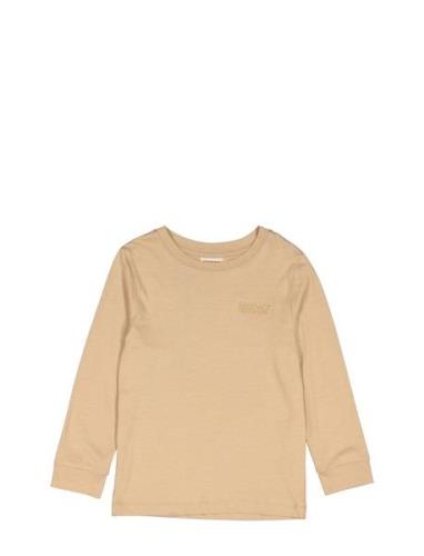 Ted Ls Tops T-shirts Long-sleeved T-Skjorte Beige MarMar Copenhagen