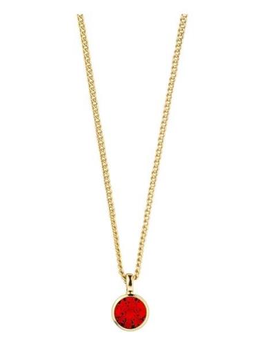 Ette Sg Red Accessories Jewellery Necklaces Chain Necklaces Red Dyrber...