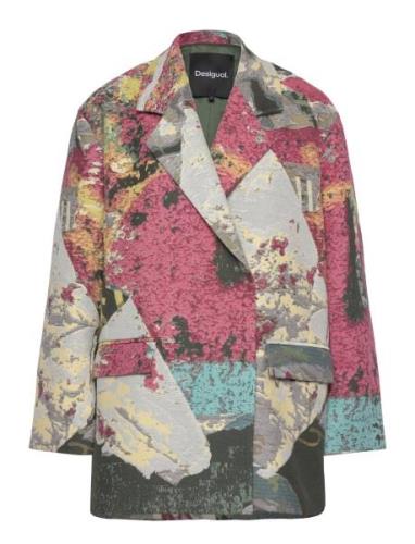 Coat Poster Lacroi Tynd Frakke Multi/patterned Desigual