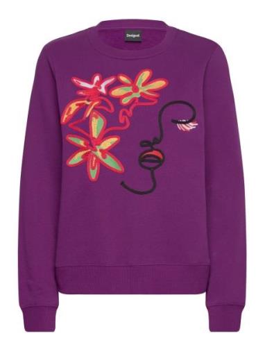 Sw Lady Tops Sweatshirts & Hoodies Sweatshirts Purple Desigual