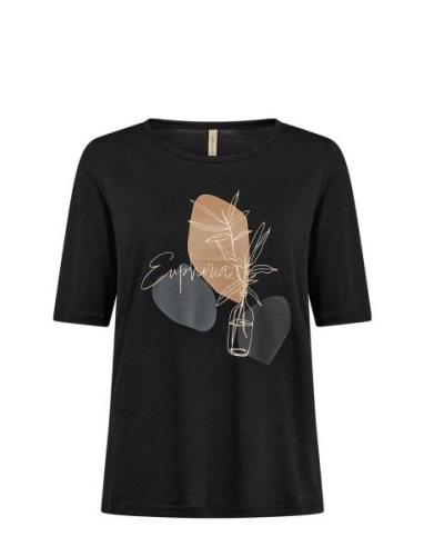 Sc-Felicity Fp Tops T-shirts & Tops Short-sleeved Black Soyaconcept