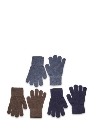 Magic Gloves Knit 3-Pack Accessories Gloves & Mittens Gloves Navy Miny...