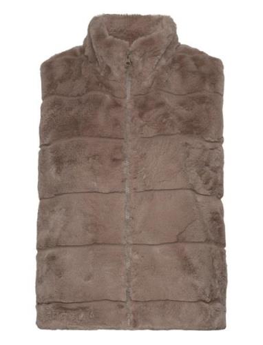 Fqfoxy-Waistcoat Vests Padded Vests Brown FREE/QUENT