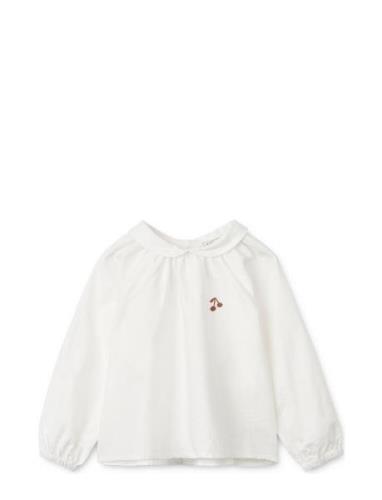 Rhea Top Tops Shirts Long-sleeved Shirts White Liewood